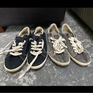 Taos Star Women’s Gray & Black Low Top Casual Comfort Sneakers lot Size 7